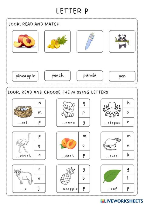 Letter P, English As A Second Language (esl), English As A Second Language, Learning Letters, School Subjects, Online Workouts, Google Classroom, Phonics, Oxford