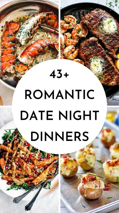 43 romantic date night dinner ideas for two perfect for Valentine's day dinner. Share this recipe with your loved one for your next date night in! Date Night Dinner Ideas, Dinner Date Recipes, Night Dinner Recipes, Date Night Dinner, Date Night Dinners, Date Night Recipes, Dinner For 2, Diner Recept, One Pot Dinners