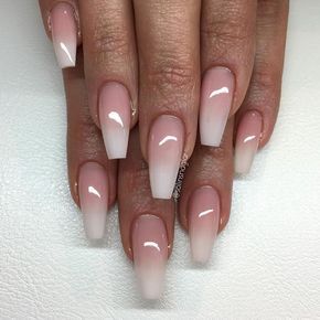 French Ombre Nagellack Trends, Her Nails, Coffin Shape Nails, Tip Nails, Ballerina Nails, Prom Nails, Fabulous Nails, Fancy Nails, Nail Arts