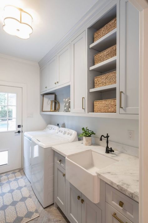 Laundry Room Inspo, Mud Laundry Room, Laundry Room Update, Laundry Room/mud Room, Home Laundry Room, Pantry Laundry Room, Laundry Room Sink, Dream Laundry Room, Modern Laundry