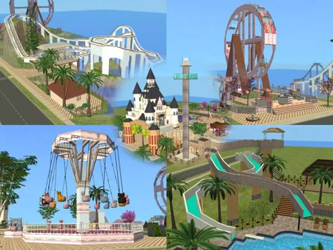 Mod The Sims - Wonderland~ A summer amusement park~ Summer Amusement Park, Amusement Park Games, Sims 4 Jobs, Sims 3 Mods, Sims Baby, Sims Packs, Casas The Sims 4, Sims 4 Gameplay, Parc D'attraction