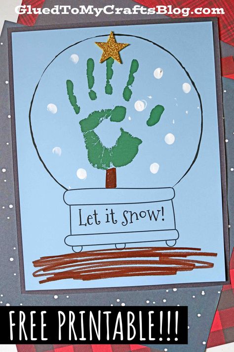 Christmas Handprint Snow Globe Craft for Kids - Glued To My Crafts Baby Christmas Crafts, Snow Globe Crafts, Keepsake Ideas, Globe Crafts, Handprint Christmas, December Crafts, Christmas Crafts For Toddlers, Creative Kids Crafts, Preschool Christmas Crafts