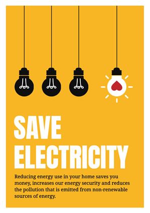 Free Save Energy Poster Designs | DesignCap Poster Maker Energy Saving Poster, Save Electricity Poster, Energy Conservation Poster, Environmental Protection Poster, Save Energy Poster, Energy Conservation Day, Conservation Poster, Electricity Poster, Online Poster Maker