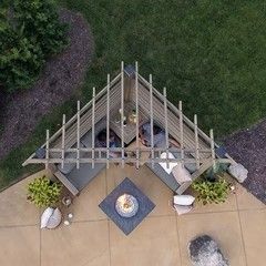 Corner Pergola, Backyard Structures, Outdoor Structure, Pergola Canopy, Backyard Pergola, Have Inspiration, Small Yard, Outdoor Pergola, Backyard Projects