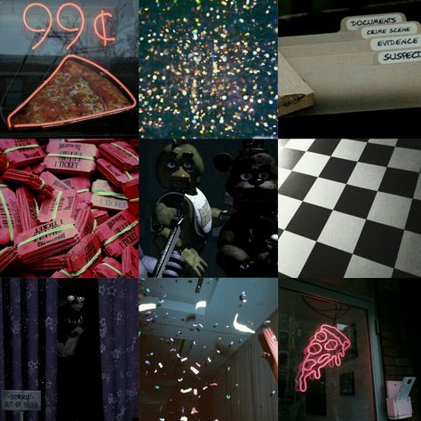 FNaF 1 Board Fnaf 1 Aesthetic, Fnaf 4 Aesthetic, Fnaf Core Aesthetic, Fnaf Moodboard, 80s Aesthetic Retro, Fnaf Aesthetic, L Wallpaper, Crazy Night, My Favourite Subject