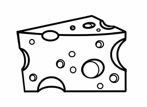 https://kidipaint.com/coloring-pages/food/food-9/ Check more at https://kidipaint.com/coloring-pages/food/food-9/?utm_source=pinterest Cheese Coloring Page, Cheese With Holes, Cheese Drawing, Food Coloring Pages, A Drawing, Food Coloring, Coloring Page, Coloring Pages, Doodles