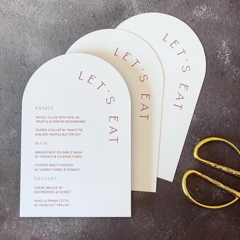 Arch Menu Card, Arched Menu Card, Arch Menu Wedding, Wedding Table Plans, Wedding Decisions, White Arch, Polka Dot Paper, Wedding Table Plan, Wedding 2025