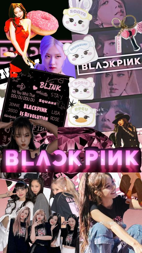 #blackpink Kpop Wallpaper Aesthetic, Wallpers Pink, Blackpink Aesthetic, Black Pink Background, Collage Wallpaper, Black Pink Instagram, Aesthetic Collage, Black Pink Kpop, Blackpink Rose