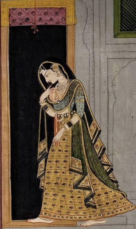 Rajasthani Miniature Paintings, Mughal Miniature Paintings, Rajasthani Painting, Indian Traditional Paintings, Rajasthani Art, Mughal Art Paintings, South Asian Art, Miniature Paintings, Indian Painting