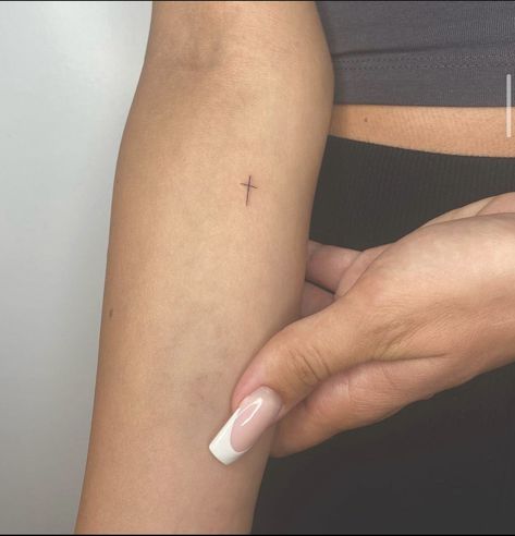 Small Single Needle Tattoo Ideas, Tiny Hidden Tattoos Spots, Women’s Dainty Tattoos, Places For Dainty Tattoos, Sanity Tattoo Ideas, Cute Micro Tattoos For Women, Small Mini Tattoos, Tiny Elbow Tattoo, Cute Minimalist Tattoos For Women