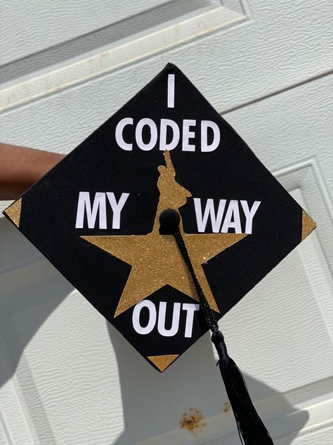 Coding Graduation Cap, High School Pictures, Graduation Cap Decoration Diy, College Things, College Graduation Cap Decoration, Grad Cap Designs, Grad Caps, Cap Decoration, Grad Photoshoot