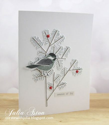 Create With Me: A Christmas Tree for the Chickadee Holiday Birds, There Is Still Time, Christmas Challenge, Christmas Tree Cards, Winter Wood, Pine Branch, Tree Cards, Walnut Stain, Tim Holtz