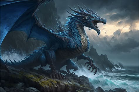 Created by Vellectrum using Midjourney Wing Oc, Dragon Aesthetic, Dragon Blue, Fantasy Dragons, Legendary Dragons, Pikachu Art, Here There Be Dragons, Dragon Artwork Fantasy, Dinosaur Pictures