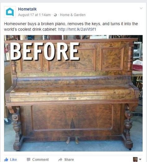 How to Repurpose a Piano Into a Bar/Drinks Cabinet : 9 Steps (with Pictures) - Instructables Making A Bar, Piano Crafts, Piano Desk, Restoring Old Furniture, Painted Pianos, Piano Decor, Old Pianos, Diy Furniture Redo, Piano Bar