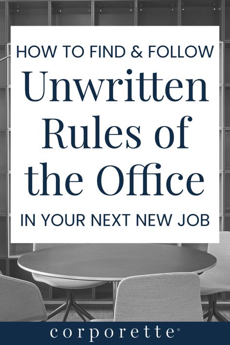 Anyone who's ever started a new job has found there are unwritten rules -- interpretations of business etiquette and aspects of office culture, among other things. There was a great Twitter thread about "invisible furniture" -- in that new hires will bump into the invisible furniture/unwritten rules because they're, well, invisible/unwritten -- and we thought we'd round up the unwritten rules in OUR offices. Kat's remembering face time rules, rules about access to bosses as well as priorities fo Work Environment Quotes, Work Ethic Quotes, Professional Etiquette, Work Etiquette, Unwritten Rules, Business Etiquette, Office Culture, Career Consultant, Etiquette And Manners