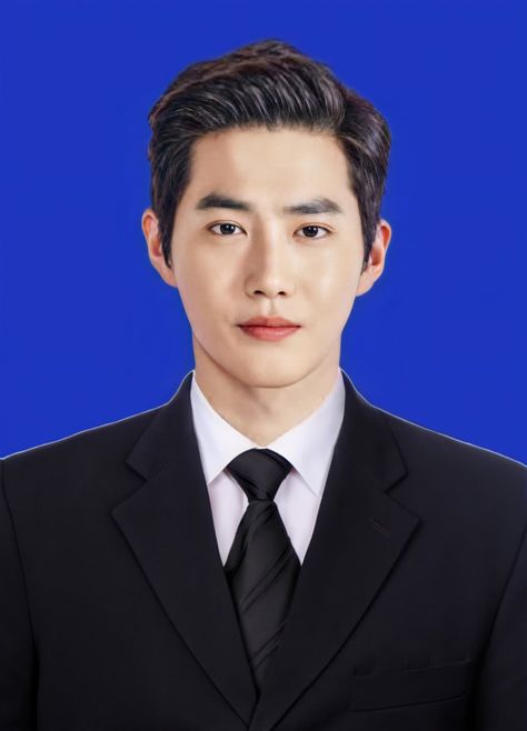 Man Suit Photo, Exo Background, Exo Couple, Exo Suho, Exo Lockscreen, Id Photo, Lucas Nct, Kim Junmyeon, Pretty Faces