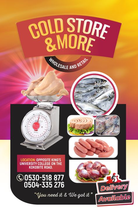 Frozen Food Design Banner, Frozen Food Flyer Design, Cold Store Banner Design, Cold Store Flyer Design, Andrew Myers, Food School, Meat Store, Store Flyers, Advertising Flyers