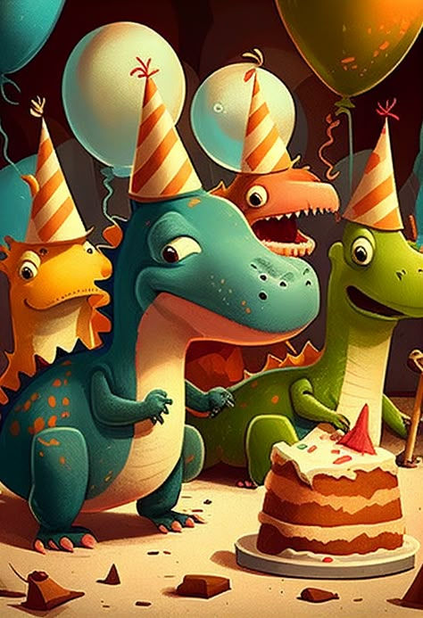 This cute dinosaur birthday card is the perfect way to make someone's special day even more memorable! Send some prehistoric love with this fun card! Happy Birthday Dinosaur Images, Cute Dinosaur Invitations, Birthday Card Ideas Dinosaur, Happy Birthday Wishes Dinosaur, Birthday Cards Dinosaur, 7th Birthday Wishes, Happy Birthday Dinosaur, Cute Dinosaur Birthday, Dinosaur Birthday Card