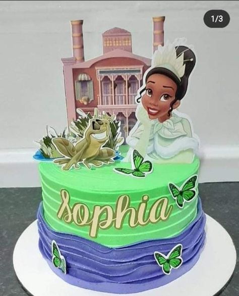 Frog Party Ideas, Princess Tiana Party, Black Disney Princess, Tiana Disney, Princesa Tiana, Frog Theme, Princess Tiana, Princess And The Frog, Girl Cake