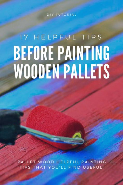 17 Helpful Tips Before Painting Wooden Pallets Pallet Bank, Pallet Projects Signs, Painting On Pallet Wood, Diy Wood Pallet Projects, Painting Wooden Furniture, Bar Outdoor, 1001 Pallets, Wooden Pallet Furniture, Pallet Creations