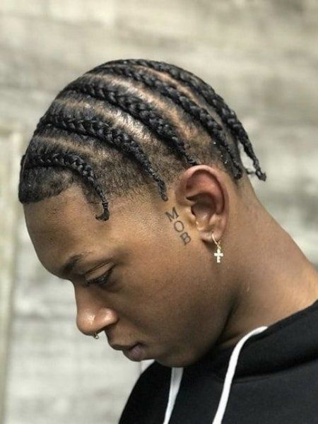 15 Pop Smoke Braid Hairstyles to Rock in 2021 - The Trend Spotter Twist Hair Men, Cornrow Styles For Men, Box Braids Men, Cornrow Braids Men, Braids With Fade, Hair Twists Black, Braid Styles For Men, Boy Braids Hairstyles, Braids Men