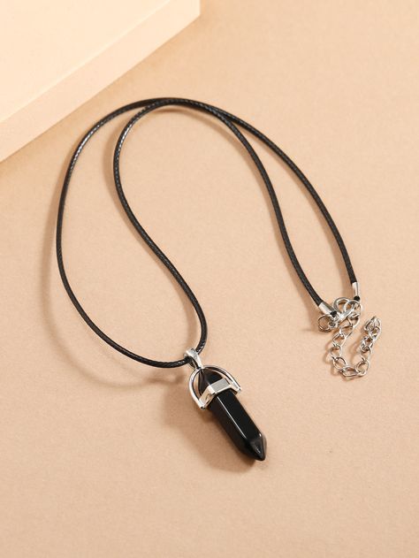 Black Fashionable Collar  Glass   Embellished   Women's Fashion Jewelry Cheap Necklaces For Men, Cute Black Necklace, Tomboy Necklace, Edgy Black Necklace As Gift, Edgy Black Necklaces For Gifts, Tomboy Jewelry, Edgy Black Necklace For Streetwear, Edgy Black Necklace, Emo Jewelry