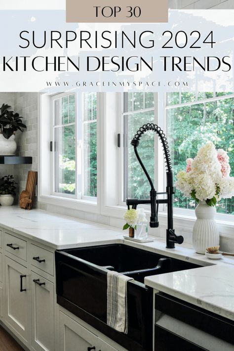 Top 30 Surprising Kitchen Design Trends 2024 Quartz Kitchen Countertops, Rural House, Quartz Kitchen, White Quartz Countertop, Kitchen Design Trends, Barbie Diy, Kitchen Trends, Kitchen Redo, Trendy Kitchen