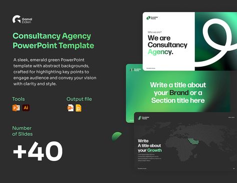 Agency PowerPoint Template | Presentation Temp :: Behance Logo Design Inspiration Graphics, Slideshow Design, Creative Ppt, Powerpoint Design Templates, Graphic Design Ads, Website Illustration, Template Presentation, Information Architecture, Environmental Graphics