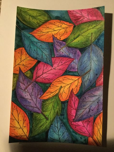 Canvas Oil Painting Ideas, Oil Painting Ideas For Beginners, Leaf Art Painting, Plastic Canvas Kits, Paint For Beginners, Oil Painting Ideas, Leaf Print Art, Leaves Painting, Art Leaves