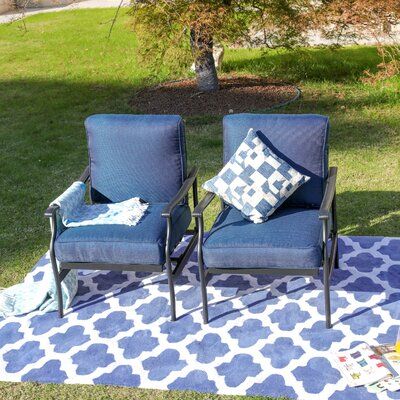 Gray Patio Furniture, Gray Patio, Furniture Blue, Outdoor Sectional Furniture, Outdoor Chair Set, Blue Accent Chairs, Metal Outdoor Furniture, Outdoor Deck Furniture, Best Outdoor Furniture