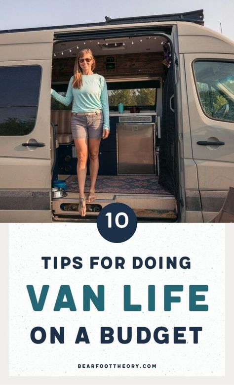 10 Tips for Saving Money when you Live in a Van – Bearfoot Theory Living On The Road, Bus Life, Life Crisis, Fun Life, Van Living, Travel Van, Cool Vans, Campervan Conversions, Van Camping