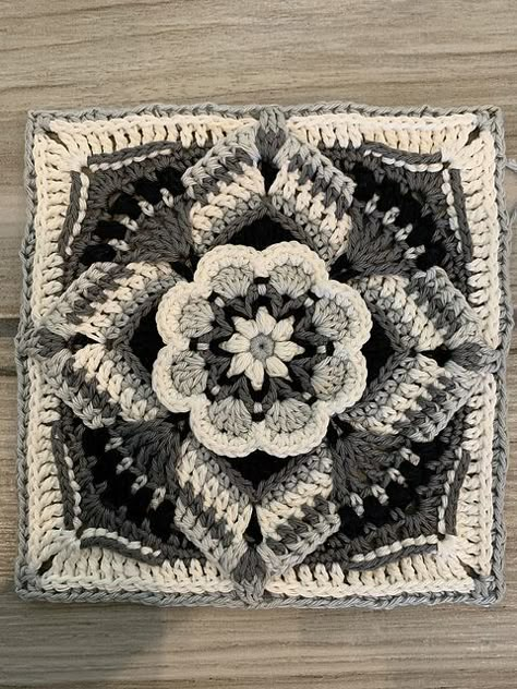 Black White Grey Crochet Blanket, Crochet Black And White Blanket, Black And White Crochet Blanket, Black Crochet Blanket, Basket Weave Crochet Pattern, Black And White Granny Square, Crochet Small Business, Black Granny Square, Crotchet Blankets