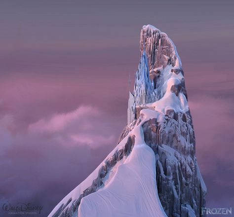 Elsa's Ice Castle, S.M. Absher on ArtStation at https://www.artstation.com/artwork/rYm Elsa Castle, Castle Exterior, Frozen Fan Art, Ice Castle, Ice Palace, Jack And Elsa, Frozen Pictures, Disney Rooms, Ice Castles