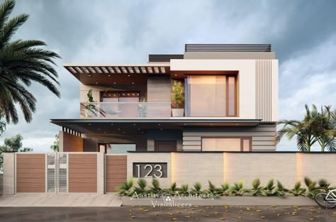 2 Storey House Design, House Outer Design, Small House Elevation, Small House Design Exterior, Best Modern House Design, Architectural Rendering, Modern House Facades, House Arch Design, Modern Exterior House Designs