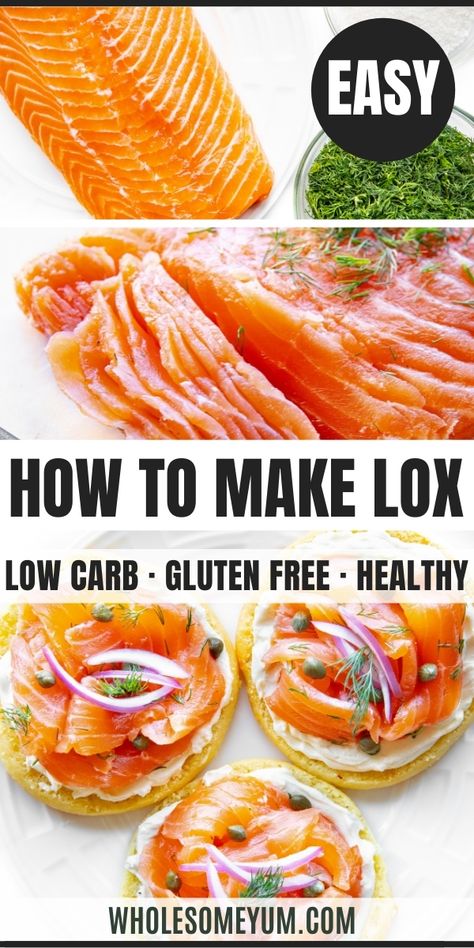 How To Make Lox (Easy Salmon Lox Recipe) How To Make Lox Salmon, Locks And Bagels, Lox Salmon Recipes, Smoked Salmon Lox Recipes, Locks And Bagels Smoked Salmon, Salmon Lox Ideas, Lox Bagel Recipe, Salmon Lox Recipe, Gravlax Salmon Recipes