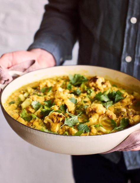 Cauliflower and Yellow Split Pea Curry | Marcus Wareing | Marcus Wareing Marcus Wareing Recipes, Split Pea Curry, Leg Of Lamb Recipe, Marcus Wareing, Yellow Split Pea, Roast Leg Of Lamb, Pea Curry, Lamb Leg Recipes, Roast Lamb Leg