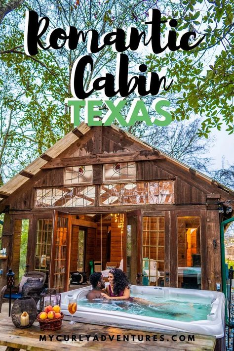 There’s nothing quite as perfect as a romantic getaway in a secluded cabin surrounded by nature and your own private hot tub! Located close to all the fun of Beaumont Texas, is a quiet retreat in Lumberton. This Airbnb glamping spot offers all you need for a trip for the memories! And you can even book the area for your wedding or honeymoon! Romantic Hot Tub Ideas, Romantic Getaway, Texas Honeymoon Destinations, Romantic Cabin Getaway Ideas, Romantic Getaways In Texas, Texas Honeymoon, Texas Weekend Getaways Romantic, Romantic Airbnb United States, Honeymoon Cabin Romantic