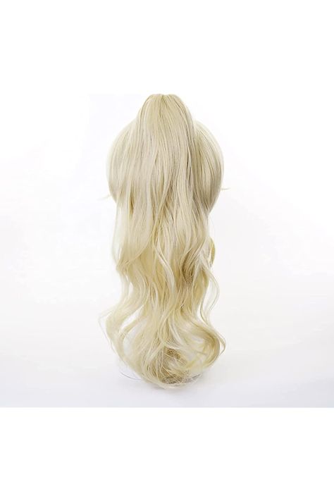 Genshin Impact Jean, Jean Cosplay, Blonde Hair Wigs, Blonde Hair Types, Blonde Cosplay Wig, Bleached Tips, Yellow Blonde, Blonde Ponytail, Ponytail Wig