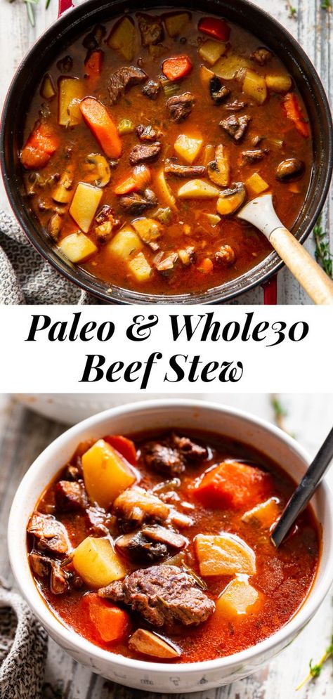 Slow Cooker Beef Stew Easy, Paleo Beef Stew, Crockpot Beef Stew, Whole30 Beef, Crockpot Meal, Easy Beef Stew, Beef Stew Crockpot, Paleo Beef, Slow Cooker Beef Stew