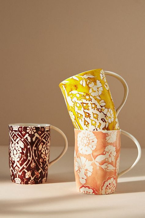 I really love Anthropologie mugs Anthropologie Glasses, Juice Glass Set, Anthropologie Mugs, Letter Mugs, M Monogram, Coffee Obsession, Anthropologie Brands, S Monogram, Stoneware Mugs