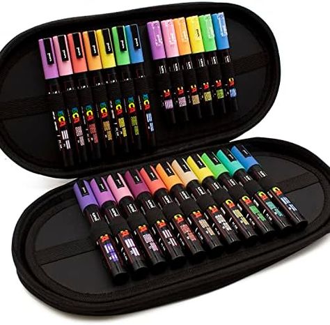 Posca PC-1M Paint Art Marker Pens - Fabric Glass Metal Pen - Pack of 21 - Set in Gift Box Packaging : Amazon.co.uk: Home & Kitchen Markers Posca, Paint Marker Art, Posca Markers, Posca Pens, Paint Marker Pen, Art Pens And Markers, Metal Pen, Paint Marker, Art Pens