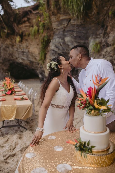 Birds of Paradise: Trinidad Inspired Styled Shoot http://munaluchibridal.com/birds-of-paradise-trinidad-inspired-styled-shoot/ Trinidad Wedding, Bamboo Arbor, Beach Views, Wedding Options, Destination Engagement, Munaluchi Bride, Destination Wedding Locations, Destination Wedding Venues, Real Couples