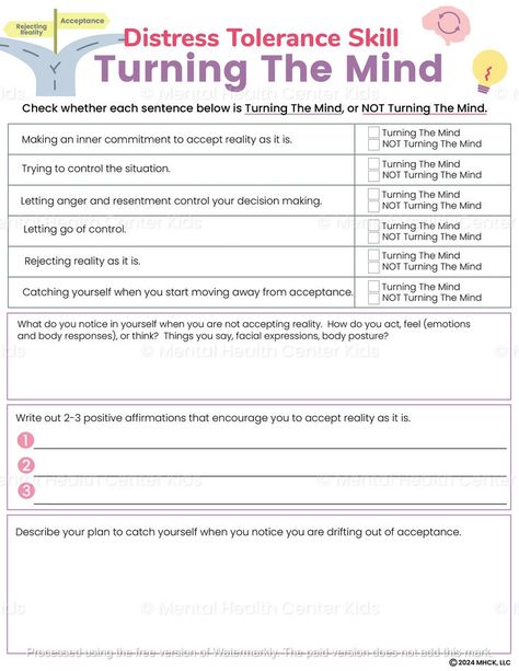 Dbt Activities, Cbt Therapy Worksheets, Accept Reality, Distress Tolerance Skills, Coping Skills Worksheets, Therapy Questions, Counseling Worksheets, Self Esteem Worksheets, Distress Tolerance Accept Reality, Cbt Therapy Worksheets, Distress Tolerance Skills, The Reality Of Life, Coping Skills Worksheets, Counseling Worksheets, Self Esteem Worksheets, Distress Tolerance, Border Line