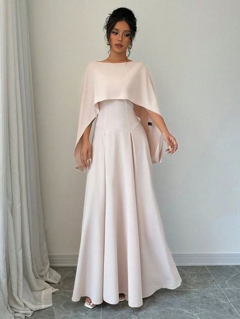 Loose Elegant Dress, Flowy Sleeves Dress, Elegant Dresses For Hijab, Shein Dress Elegant, Elegant Modest Dress, Graduation Dresses Hijab, Hijabi Gowns Simple, Prom Dress Hijab Elegant, Graduation Outfit Modest