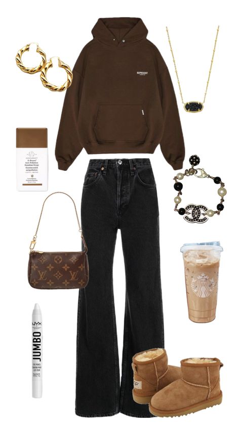 outfit inspo • outfit inspiration • aesthetic • brown outfit • uggs Brown Uggs Outfit, Uggs Outfit Winter, Brown Uggs, Aesthetic Brown, Uggs Outfit, Inspiration Aesthetic, Brown Outfit, Inspo Outfit, Winter Fits