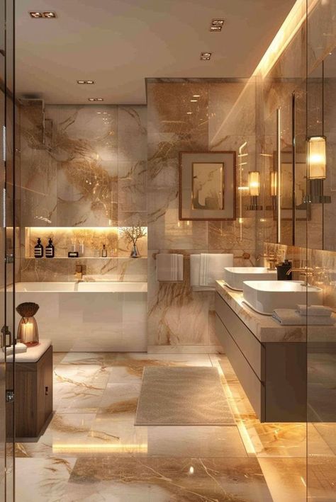 Tiny Apartment Bathroom, Elegant Bathroom Design, Master Baths, Bathroom Design Layout, Bathroom Plans, Large Bathroom, Interior Bathroom, Small Bathroom Vanities, Bathroom Decor Luxury