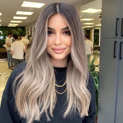 Sombre Blond, Balayage Hair Brunette Long, Ash Blonde Hair Balayage, Black Hair Balayage, Ash Blonde Balayage, Hair Blond, Ombre Hair Blonde, Cool Blonde Hair, Dyed Blonde Hair