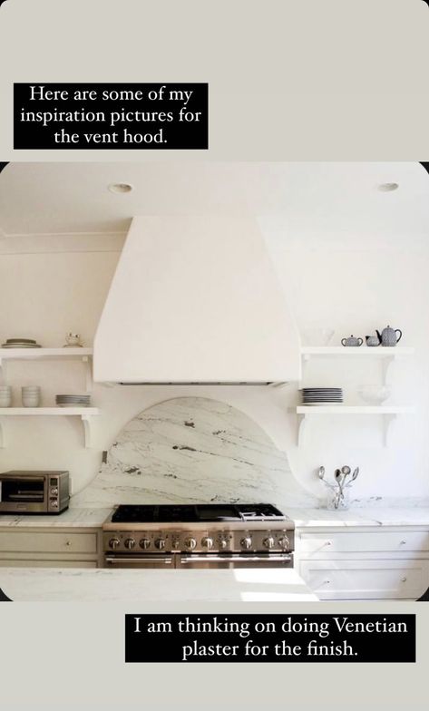 Plastered Extractor Hood, Venetian Plaster Vent Hood, Range Hood Shapes, Stucco Vent Hood, Modern Vent Hood, Extractor Hood Ideas, Plaster Vent Hood, Plaster Range Hood, Oven Vent