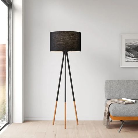 Black Tripod Floor Lamp, Furnished House, Novelty Floor Lamp, Room Lamps, Tree Floor Lamp, Tripod Floor Lamp, Floor Lamps Living Room, Arched Floor Lamp, Office Inspo