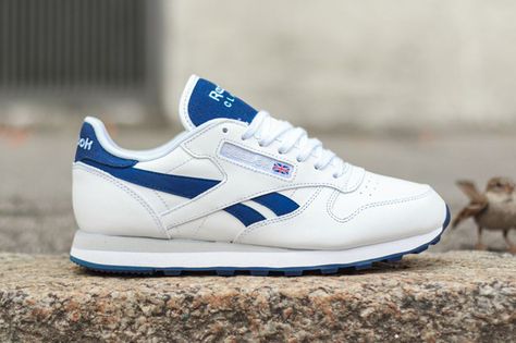 REEBOK CLASSIC LEATHER POP SC (CLUB BLUE) | Sneaker Freaker Sneakers Outfit Summer, Sneaker Outfits, Reebok Classic Leather, Streetwear Mode, Sneaker Stores, Womens Jordans, Reebok Shoes, Reebok Classic, Blue Sneakers